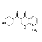 CAS 登录号：604773-39-9， 8-甲基-3-(1-哌嗪基羰基)-4(1H)-喹啉酮