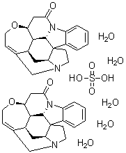 CAS 登录号：60491-10-3， 番木鳖碱硫酸盐五水合物