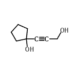 CAS 登录号：6050-33-5， 1-(3-羟基-1-丙炔-1-基)环戊醇