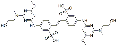 CAS#: 60501-28-2, 4,4'-Bis[[4-[(2-Hydroxyethyl)Methylamino]-6-Methoxy-1,3,5-Triazin-2-Yl]Amino]Stilbene-2,2'-Disulphonic Acid