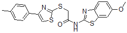CAS#: 606089-12-7, N-(6-Methoxy-2-Benzothiazolyl)-2-[[4-(4-Methylphenyl)-Thiazol-2-Yl]Thio]-Acetamide