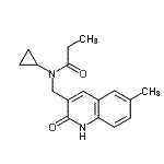 CAS#: 606095-24-3, N-Cyclopropyl-N-[(6-methyl-2-oxo-1,2-dihydro-3-quinolinyl)methyl]propanamide