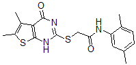 CAS#: 606108-44-5, 2-[(1,4-Dihydro-5,6-Dimethyl-4-Oxothieno[2,3-d]Pyrimidin-2-Yl)Thio]-N-(2,5-Dimethylphenyl)-Acetamide