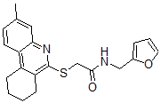 CAS 登录号：606108-65-0， N-(呋喃-2-基甲基)-2-[(7,8,9,10-四氢-3-甲基-6-菲啶基)硫代]-乙酰胺