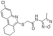CAS 登录号：606108-81-0， 2-[(3-氯-7,8,9,10-四氢-6-菲啶基)硫代]-N-(4-甲基-1,2,5-恶二唑-3-基)-乙酰胺