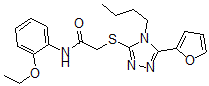 CAS 登录号：606111-35-7， 2-[[4-丁基-5-(呋喃-2-基)-4H-1,2,4-三唑-3-基]硫代]-N-(2-乙氧基苯基)-乙酰胺