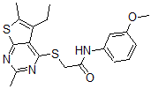 CAS#: 606113-53-5, 2-[(5-Ethyl-2,6-Dimethylthieno[2,3-d]Pyrimidin-4-Yl)Thio]-N-(3-Methoxyphenyl)-Acetamide