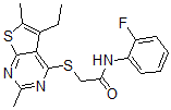 CAS 登录号：606113-56-8， 2-[(5-乙基-2,6-二甲基噻吩并[2,3-d]嘧啶-4-基)硫代]-N-(2-氟苯基)-乙酰胺