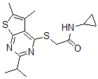 CAS 登录号：606113-65-9， N-环丙基-2-[[5,6-二甲基-2-(异丙基)噻吩并[2,3-d]嘧啶-4-基]硫代]-乙酰胺