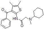 CAS 登录号：606115-10-0， N-(3-苯甲酰基-4,5-二甲基-2-噻吩基)-2-(环己基甲基氨基)-乙酰胺