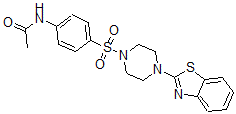 CAS 登录号：606118-05-2， N-[4-[[4-(苯并[d]噻唑-2-基)-(哌嗪-1-基)]磺酰基]苯基]-乙酰胺