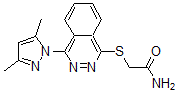 CAS 登录号：606122-21-8， 2-[[4-(3,5-二甲基-1H-吡唑-1-基)-1-酞嗪基]硫代]-乙酰胺