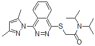 CAS#: 606122-25-2, 2-[[4-(3,5-Dimethyl-1H-Pyrazol-1-Yl)-1-Phthalazinyl]Thio]-N,N-Bis(Isopropyl)-Acetamide