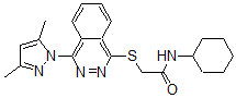 CAS#: 606122-27-4, N-Cyclohexyl-2-[[4-(3,5-Dimethyl-1H-Pyrazol-1-Yl)-1-Phthalazinyl]Thio]-Acetamide