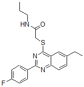 CAS#: 606131-49-1, 2-[[6-Ethyl-2-(4-Fluorophenyl)-4-Quinazolinyl]Thio]-N-Propyl-Acetamide