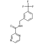 CAS 登录号：606132-12-1， N-[3-(三氟甲基)苄基]-2-吡嗪甲酰胺