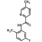 CAS 登录号：606132-19-8， N-(5-氟-2-甲基苯基)-5-甲基-2-吡嗪甲酰胺