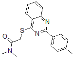 CAS 登录号：606132-32-5， N,N-二甲基-2-[[2-(4-甲基苯基)-4-喹唑啉基]硫代]-乙酰胺