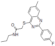 CAS#: 606132-72-3, 2-[[2-(4-Fluorophenyl)-7-Methyl-4-Quinazolinyl]Thio]-N-Propyl-Acetamide