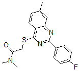 CAS#: 606132-74-5, 2-[[2-(4-Fluorophenyl)-7-Methyl-4-Quinazolinyl]Thio]-N,N-Dimethyl-Acetamide