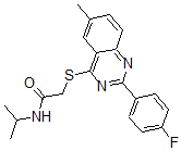 CAS 登录号：606134-56-9， 2-[[2-(4-氟苯基)-6-甲基-4-喹唑啉基]硫代]-N-(异丙基)-乙酰胺