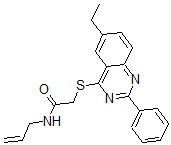 CAS 登录号：606134-65-0， 2-[(6-乙基-2-苯基-4-喹唑啉基)硫代]-N-烯丙基-乙酰胺
