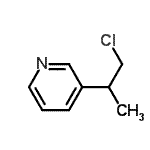 CAS 登录号：60698-62-6， 3-(1-氯-2-丙基)吡啶
