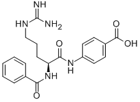 CAS 登录号：60833-82-1， (S)-4-((5-胍基-2-(苯甲酰基氨基)-1-氧代戊基)氨基)苯甲酸