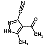CAS 登录号：60858-43-7， 4-乙酰基-5-甲基-1H-吡唑-3-甲腈