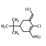 CAS 登录号：61009-99-2， (3E)-2-氯-3-(羟基亚甲基)-5-(2-甲基-2-丙基)-1-环己烯-1-甲醛