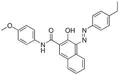 CAS 登录号：61050-41-7， 4-[(4-乙基苯基)偶氮]-3-羟基-N-(4-甲氧基苯基)萘-2-甲酰胺