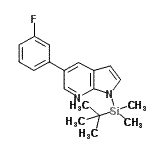 CAS#: 611226-88-1, 1-[Dimethyl(2-methyl-2-propanyl)silyl]-5-(3-fluorophenyl)-1H-pyrrolo[2,3-b]pyridine