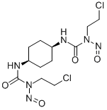 CAS 登录号：61137-59-5， 顺式-1,4-环己亚基二(3-(2-氯乙基)-3-亚硝基脲)