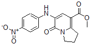 CAS 登录号：612065-20-0， 1,2,3,5-四氢-6-[(4-硝基苯基)氨基]-5-氧代-8-吲哚嗪羧酸甲酯