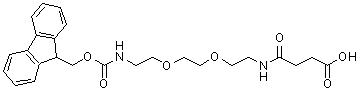 CAS#: 613245-91-3, 12-Oxo-5,8-Dioxa-2,11-Diazapentadecanedioicacid 1-(9H-Fluoren-9-Ylmethyl) Ester