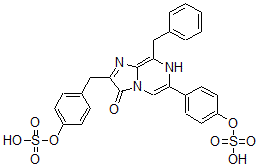 CAS 登录号：61369-27-5， 8-(苯基甲基)-6-[4-(磺基氧基)苯基]-2-[[4-(磺基氧基)苯基]甲基]-咪唑并[1,2-a]吡嗪-3(7H)-酮