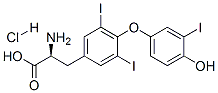 CAS 登录号：6138-47-2， O-(4-羟基-3-碘苯基)-3,5-二碘-L-酪氨酸盐酸盐