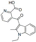 CAS 登录号：61433-54-3， 3-[(1-乙基-2-甲基-1H-吲哚-3-基)羰基]-2-吡啶羧酸