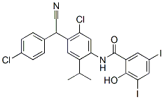 CAS#: 61438-63-9, N-[5-Chloro-4-[(4-Chlorophenyl)Cyanomethyl]-2-(Isopropyl)Phenyl]-2-Hydroxy-3,5-Diiodobenzamide