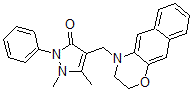 CAS 登录号：61517-79-1， 4-(2,3-二氢苯并[g][1,4]苯并恶嗪-4-基甲基)-1,5-二甲基-2-苯基吡唑-3-酮