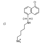 CAS 登录号：61714-24-7， 5-{[(5-氯-1-萘基)磺酰基]氨基}-1-戊烷铵氯化物