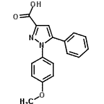 CAS 登录号：62160-80-9， 1-(4-甲氧基苯基)-5-苯基-1H-吡唑-3-羧酸