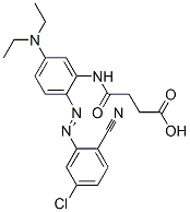 CAS 登录号：62163-33-1， 4-[[2-[(5-氯-2-氰基苯基)偶氮]-5-(二乙基氨基)苯基]氨基]-4-氧代丁酸