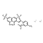 CAS 登录号：6222-42-0， 二钠4-氨基-3-[(4-氨基-2-硝基苯基)偶氮]-5-羟基-2,7-萘二磺酸酯