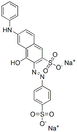 CAS 登录号：6222-56-6， 4-羟基-6-(苯基氨基)-3-[(4-磺酸基苯基)偶氮]萘-2-磺酸二钠
