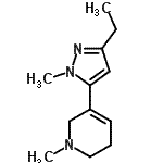 CAS#: 622403-68-3, 5-(3-Ethyl-1-methyl-1H-pyrazol-5-yl)-1-methyl-1,2,3,6-tetrahydropyridine