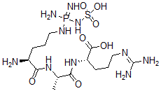 CAS 登录号：62249-77-8， N5-[氨基(磺基氨基)亚膦酰]-鸟氨酰-丙氨酰-6-胍基-正亮氨酸