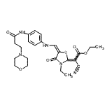 CAS#: 623553-41-3, Ethyl (2Z)-cyano[(5E)-3-ethyl-5-{[(4-{[3-(4-morpholinyl)propanoyl]amino}phenyl)amino]methylene}-4-oxo-1,3-thiazolidin-2-ylidene]acetate