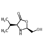 CAS 登录号：623562-29-8， (2S,4S)-2-(羟基甲基)-4-异丙基-1,3-恶唑烷-5-酮
