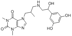 CAS 登录号：62401-88-1， 7-[3-[[2-(3,5-二羟基苯基)-2-羟基乙基]氨基]-2-甲基丙基]茶碱